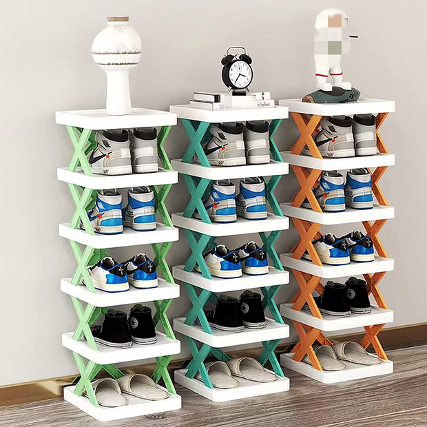 X-Shaped Shoe Rack