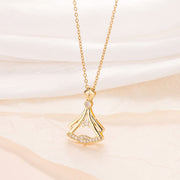 24K Gold Plated Fan Necklace