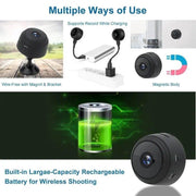 A9 Mini WiFi Camera - 1080P HD with Magnetic Mount and Mobile App